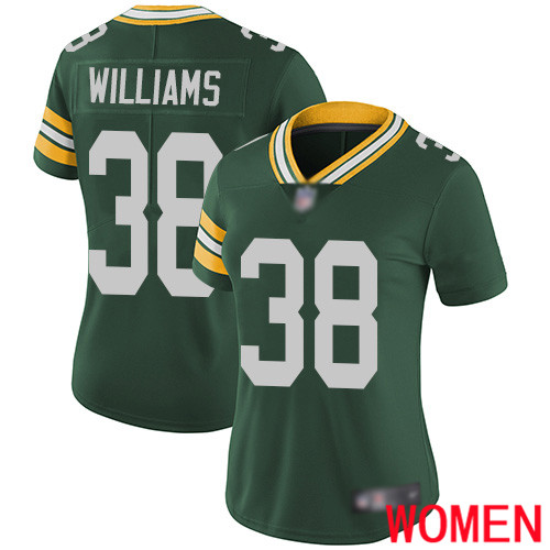 Green Bay Packers Limited Green Women 38 Williams Tramon Home Jersey Nike NFL Vapor Untouchable